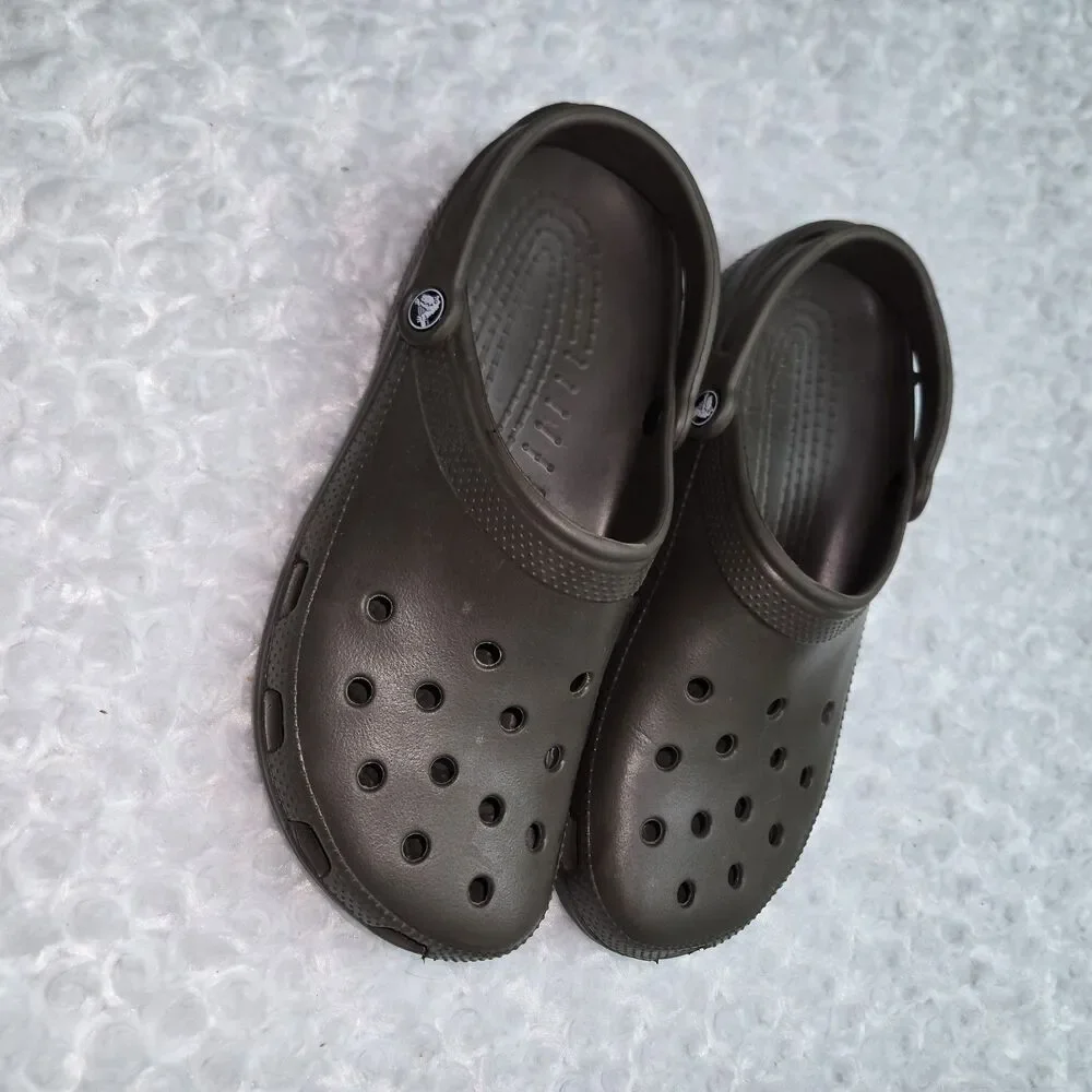 Crocs Classic Brown Slip On Comfort Clogs Unisex Mens 12